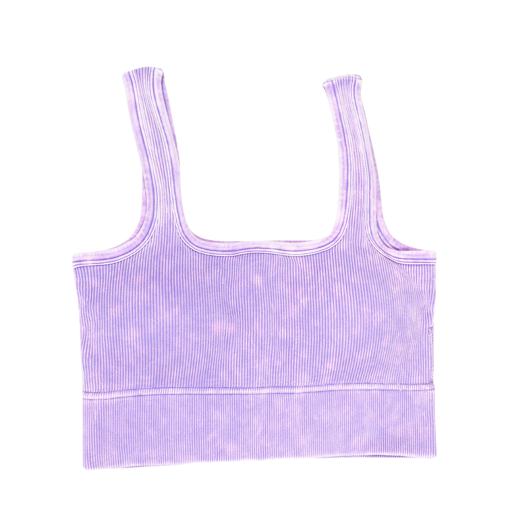 lilac bralette crop top