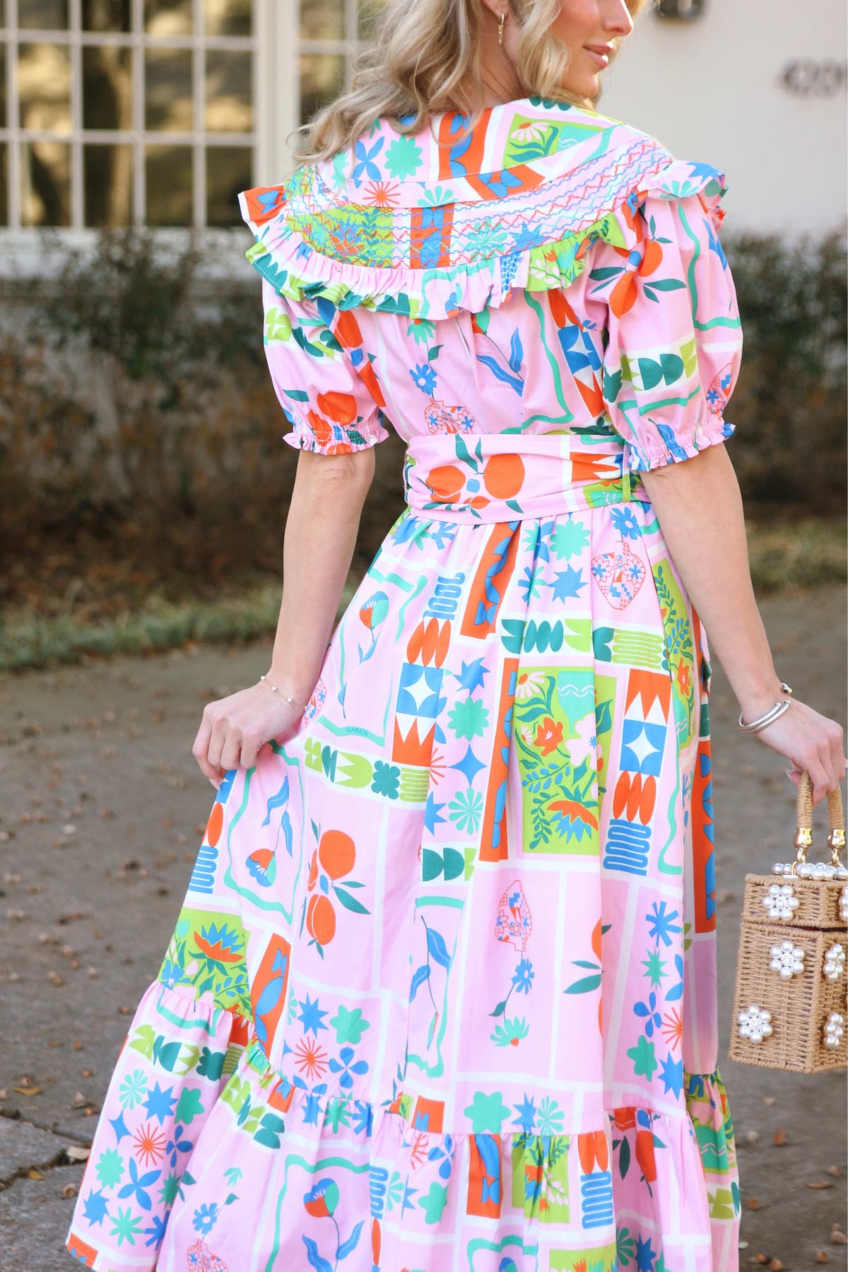 karlie floral maxi dress Karlie Blue Floral Stripe Ric Rac Trim Maxi Dress | Karlie Vacation Maxi Dress