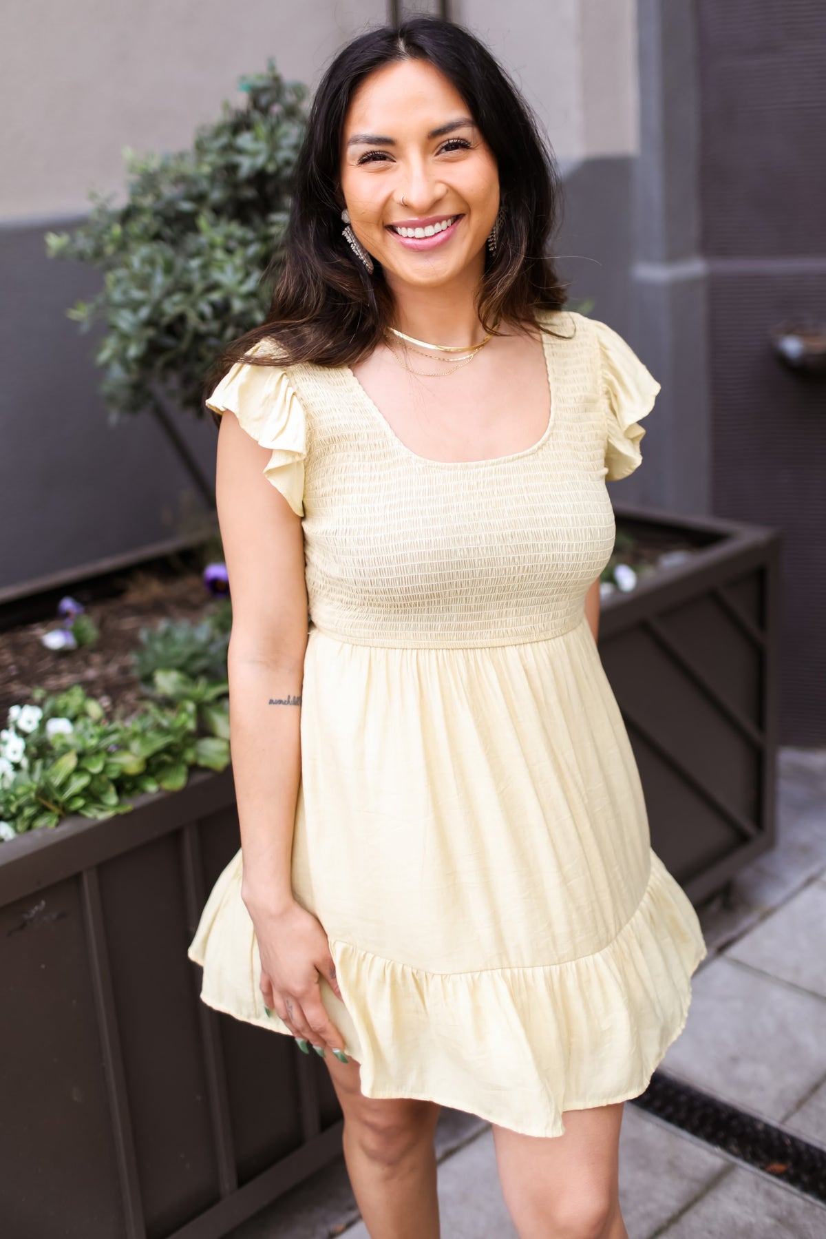 balloon sleeve mini dress Junior Plus Size Floral Short Balloon Sleeve Mini Dress Black / 1X-2X-3X/1-1-1