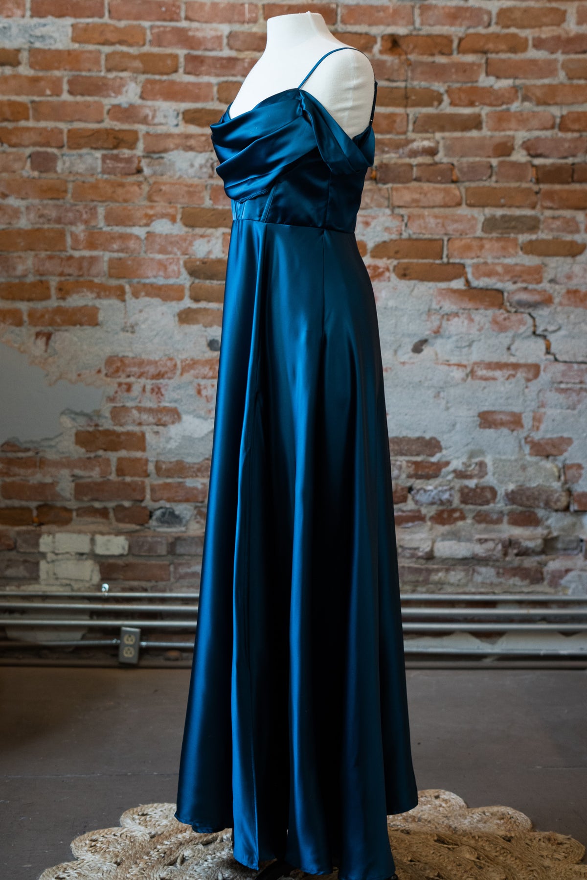 corset maxi dress blue Kalila Corset Maxi Dress