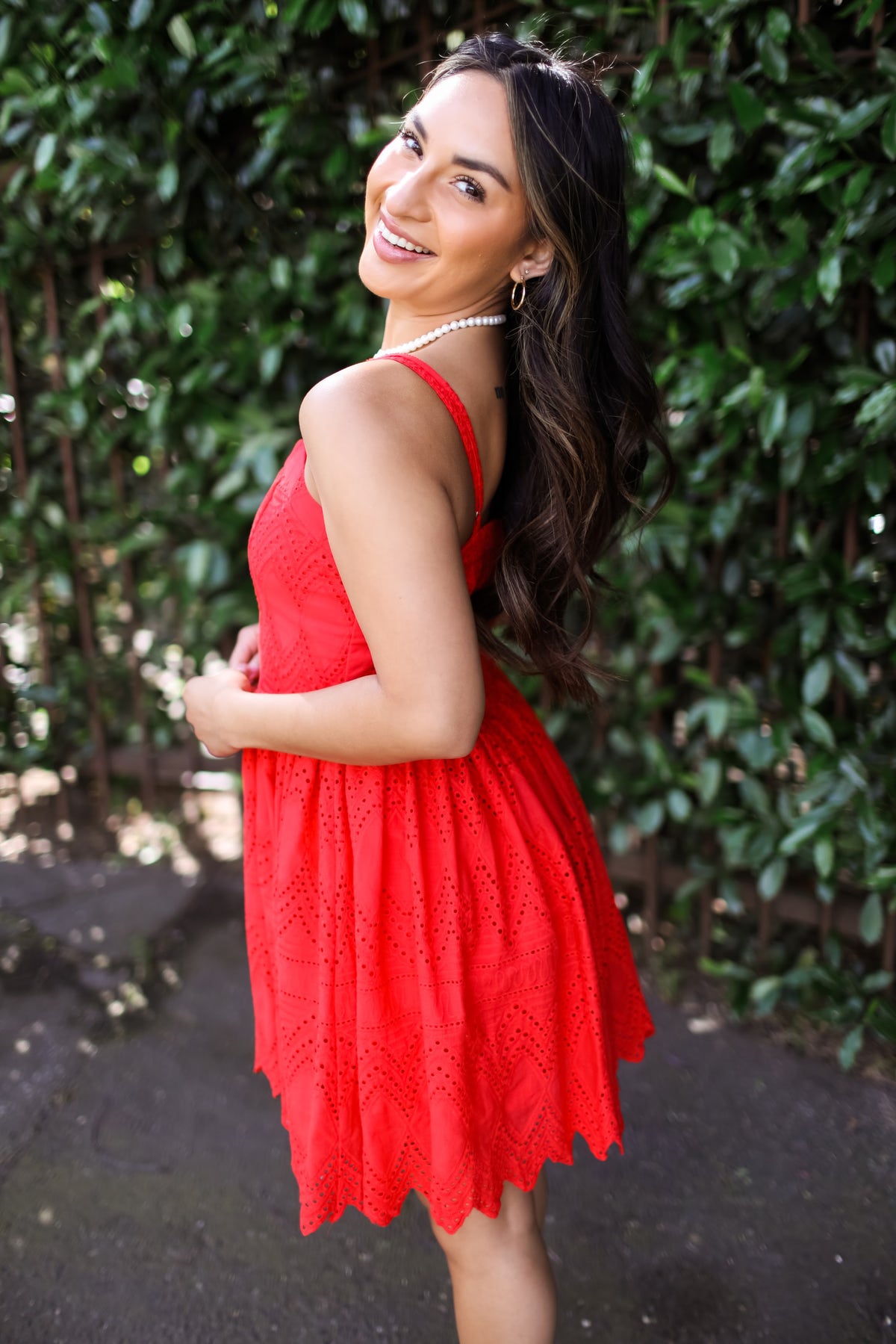 Red Woven Eyelet Mini Dress *Final Sale* | Fun & Eclectic Dresses, Tops,  Shoes, Jewelry, Clothing