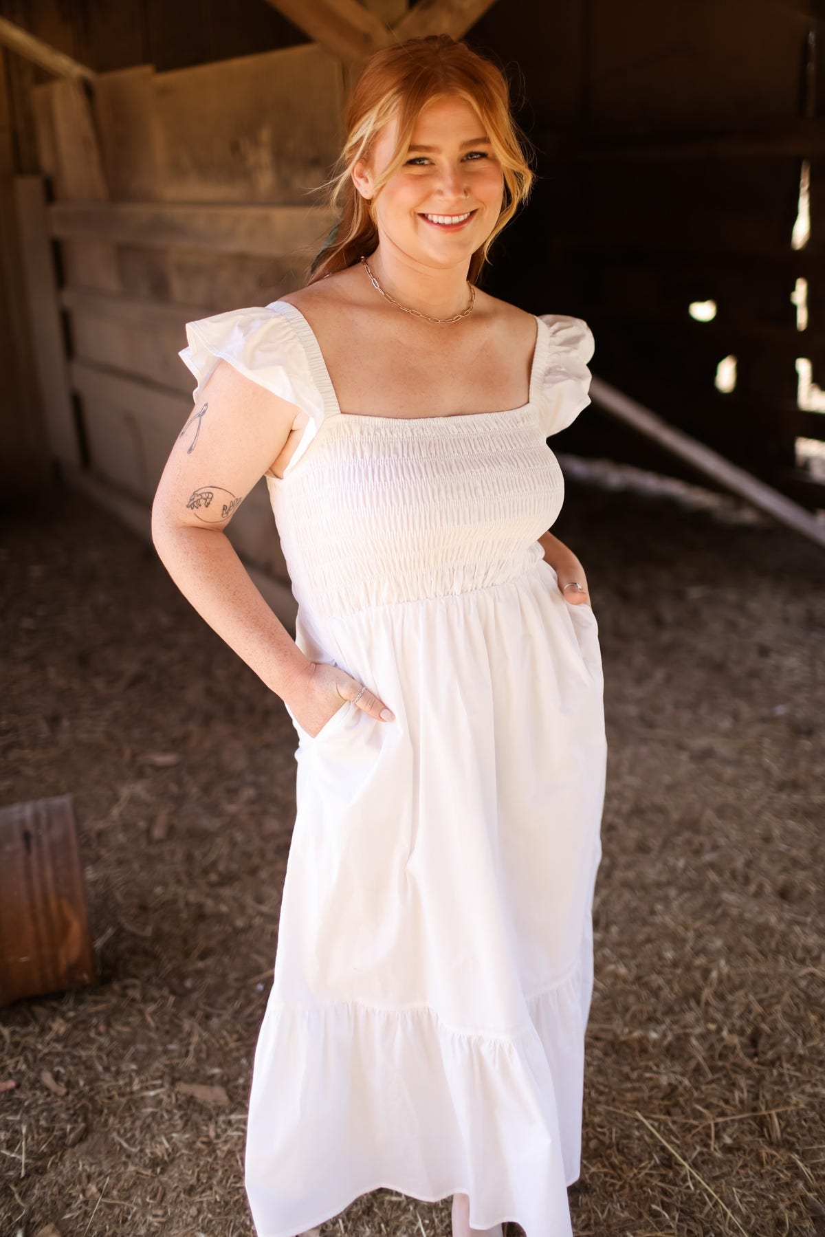 Olivia Ruffle Smocked Torso Poplin Midi Dress *Final Sale* | Fun & Eclectic  Dresses, Tops, Shoes, Jewelry, Clothing