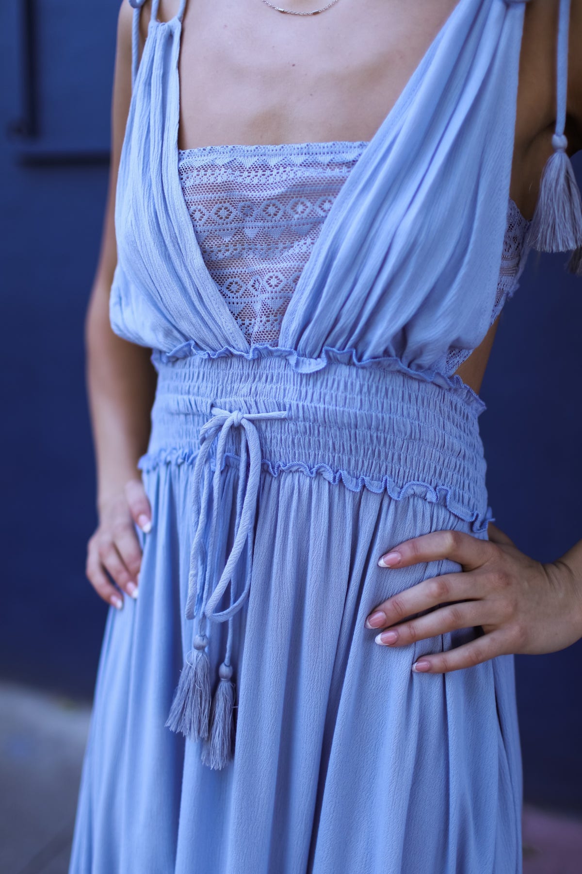 anika cut out knit dress Anika Maxi Dress Baby Blue