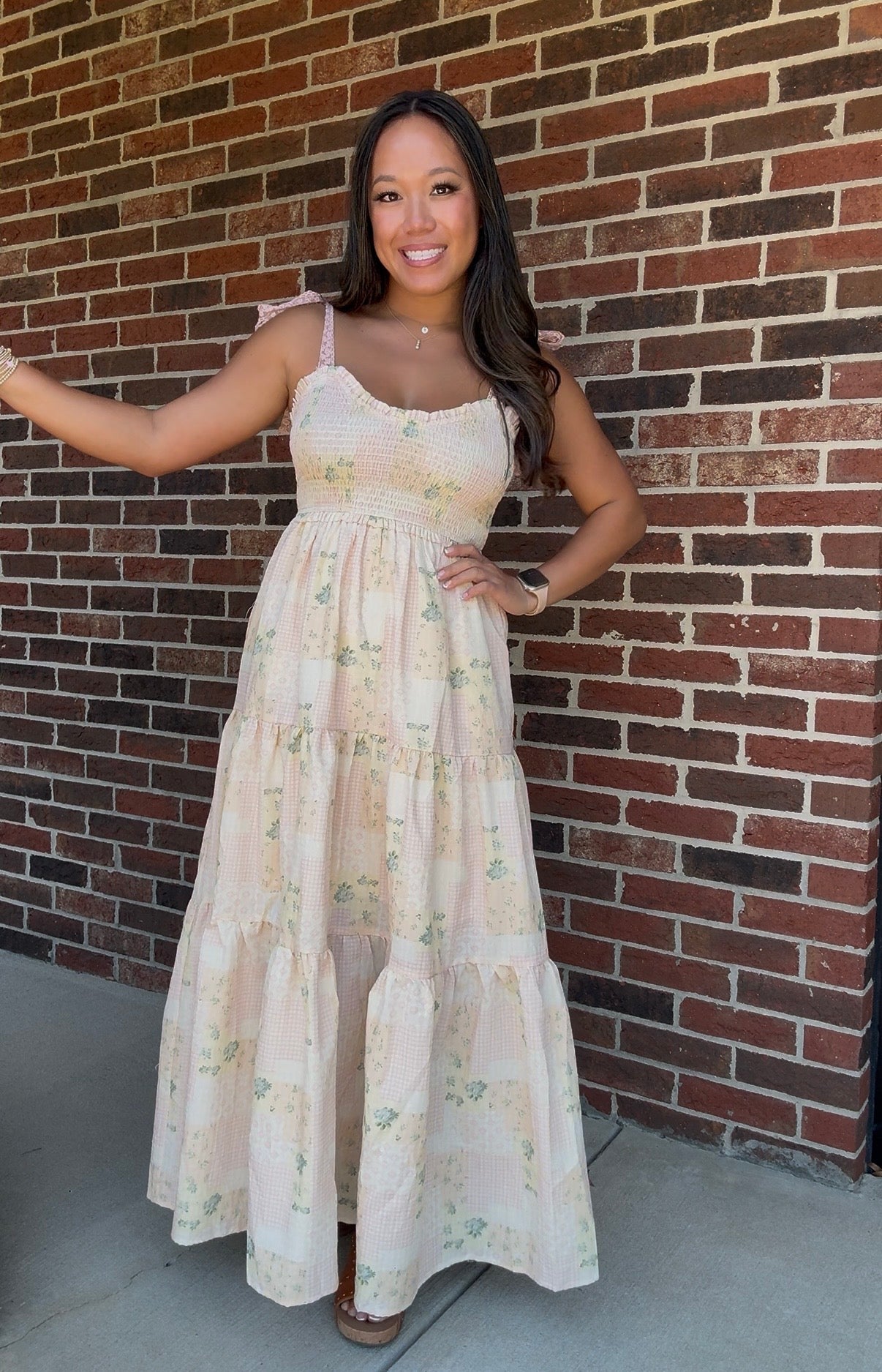 vintage floral dresses for women Coastal Heirloom Blue Floral Maxi Dress