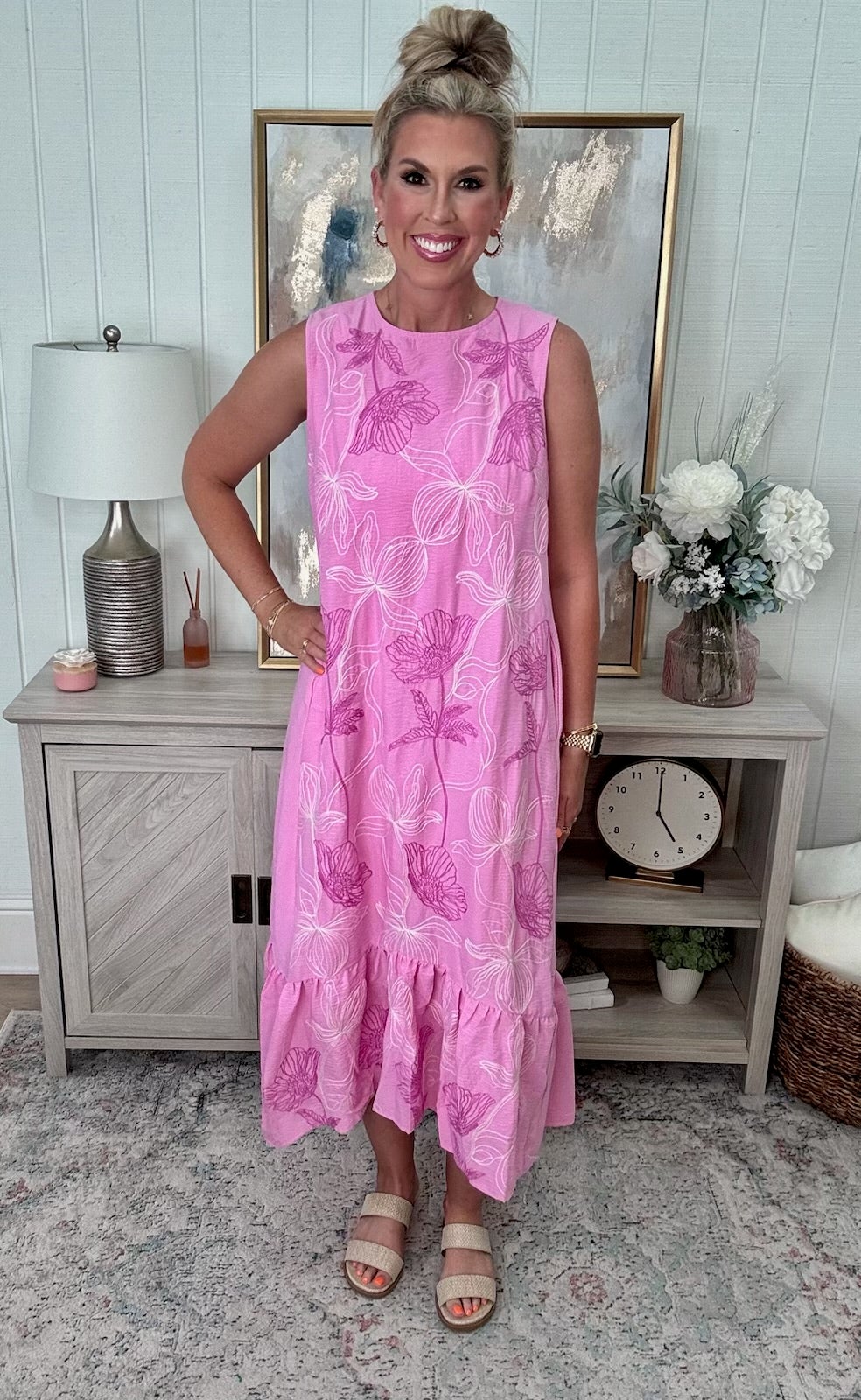 savannah jane embroidered dress SAVANNA JANE MOCHA MAXI SHIRT DRESS main image 0