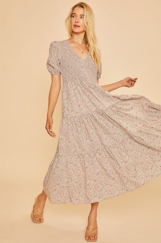 Kate Smocked Maxi Dress | Shop Apple Blvd