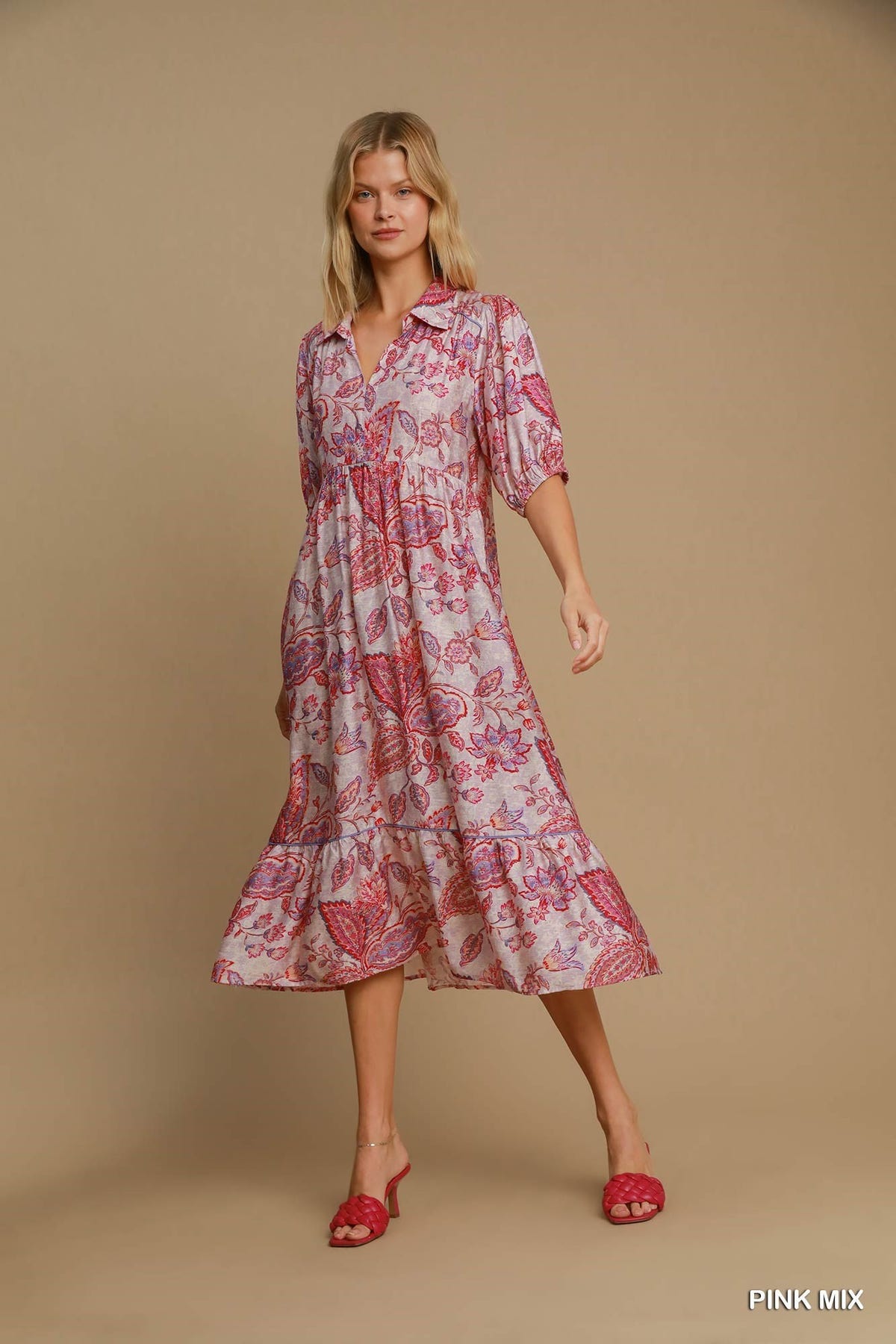 Augustine Paisley Midi Dress | Shop Apple Blvd