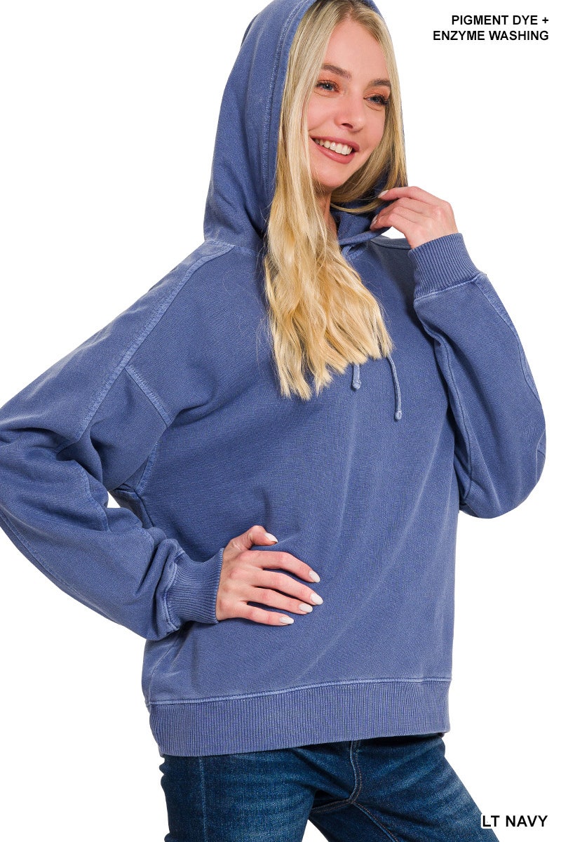 Zenana Full Size Pigment Dyed French Terry Sweatshirt