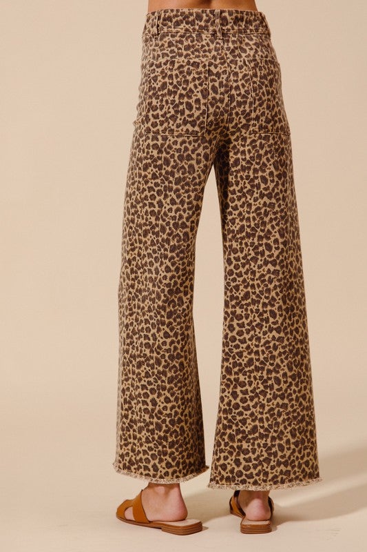 ★RAIVE★ Leopard Denim Pants in L/Brown VJ5SL40595 Leopard Denim Pants in L/Brown VJ5SL405-95 - 레이브