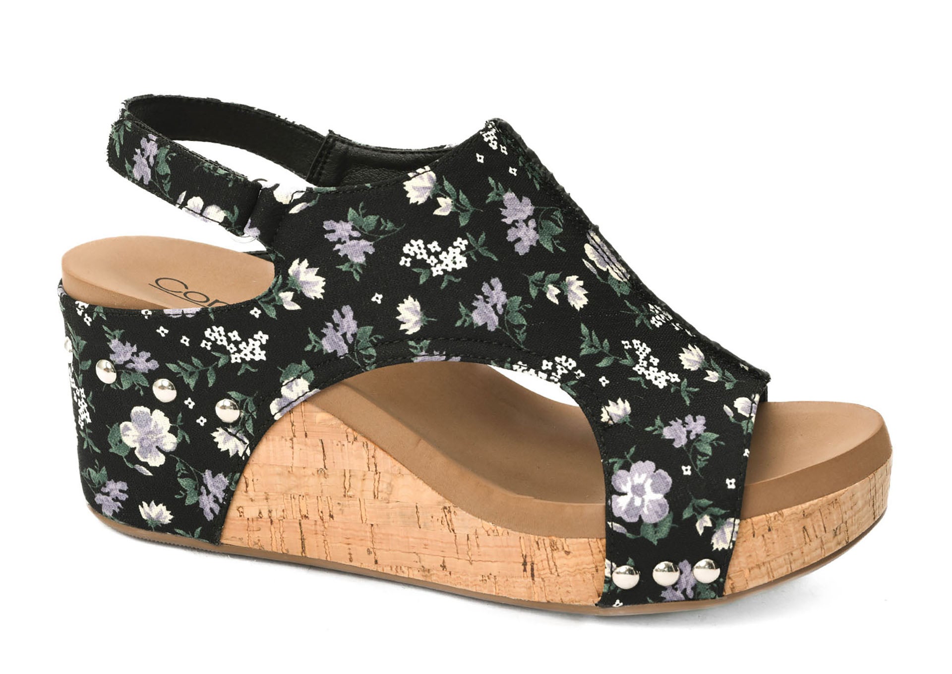 Corkys Carley Wedges in Natural Mini Floral Jute