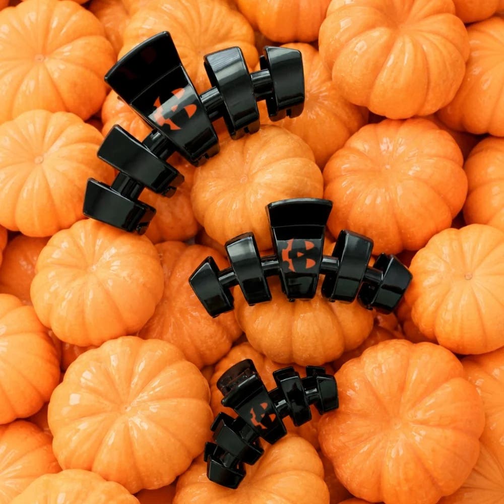 笑口瑪瑙 パンプキンモチーフ ドゥルージー ハロウィン ② Teleties Spooky Smiles Claw Clips | The Auburn Mermaid