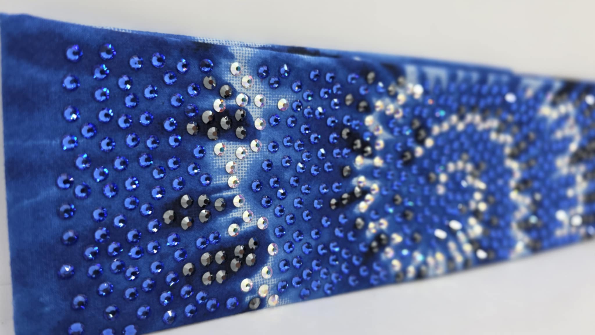 Super LeeAnnette Blue Tie Dye Bandana with Blue, Black and