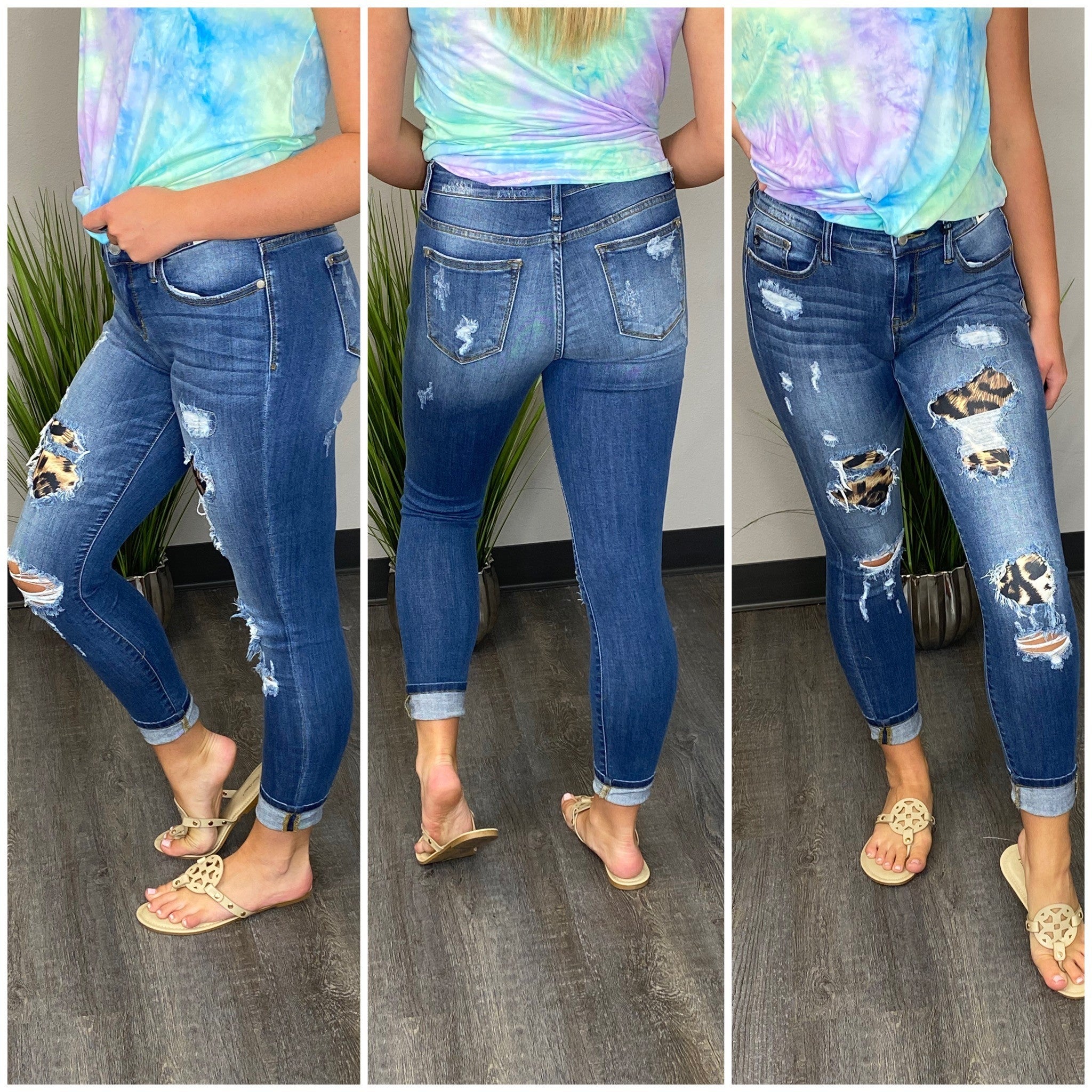judy blue cheetah jeans