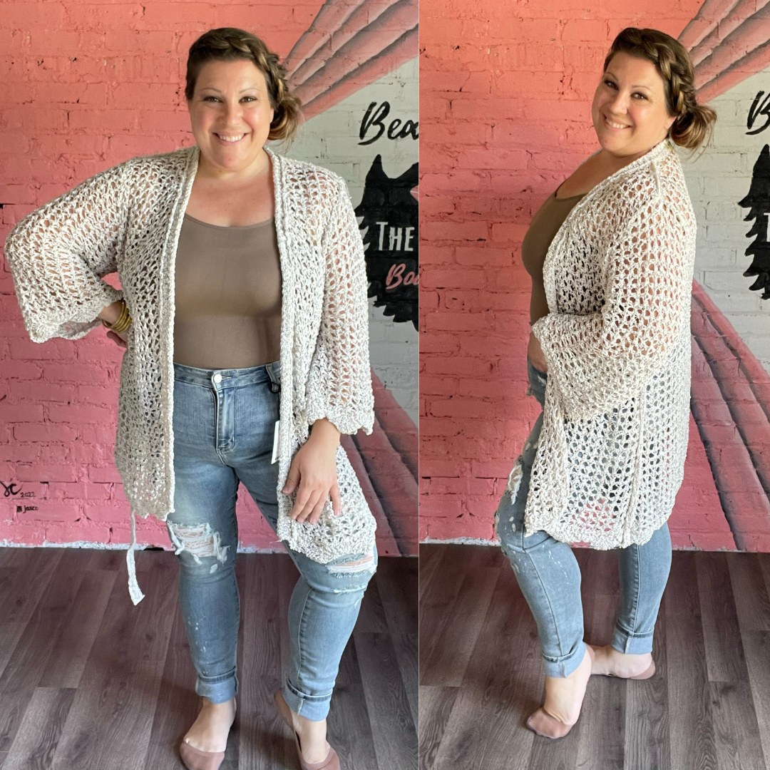 Open Weave Summer Cardigan Beauty and the Beard Boutique