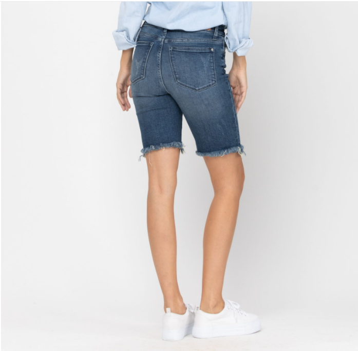 Judy Blue High Rise Cut Off Bermuda 