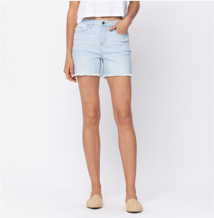 Judy Blue High Waist Bleach Light Cut 