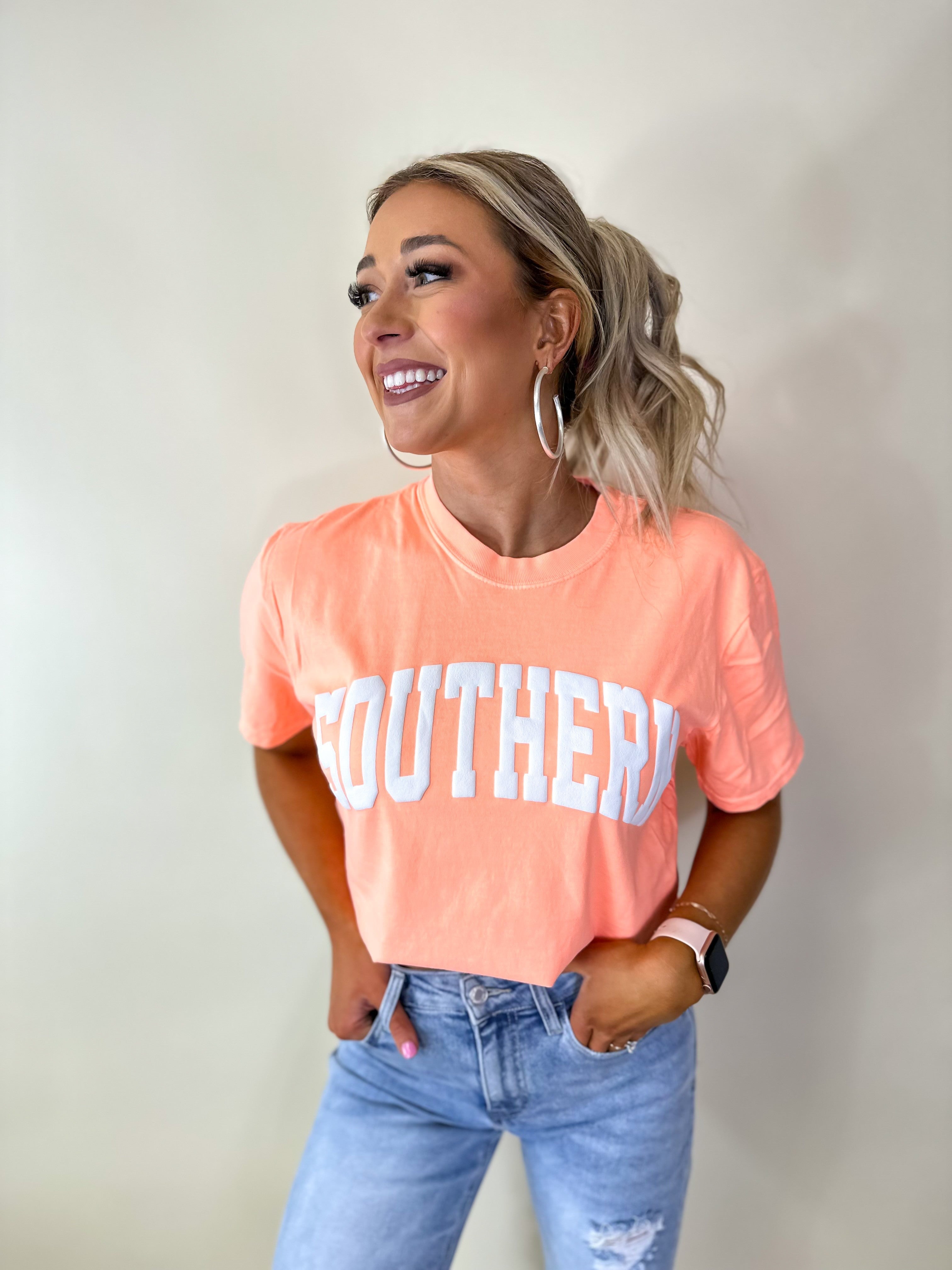 Southern Neon Cantaloupe Graphic Tee *Final Sale* | Bird & Co
