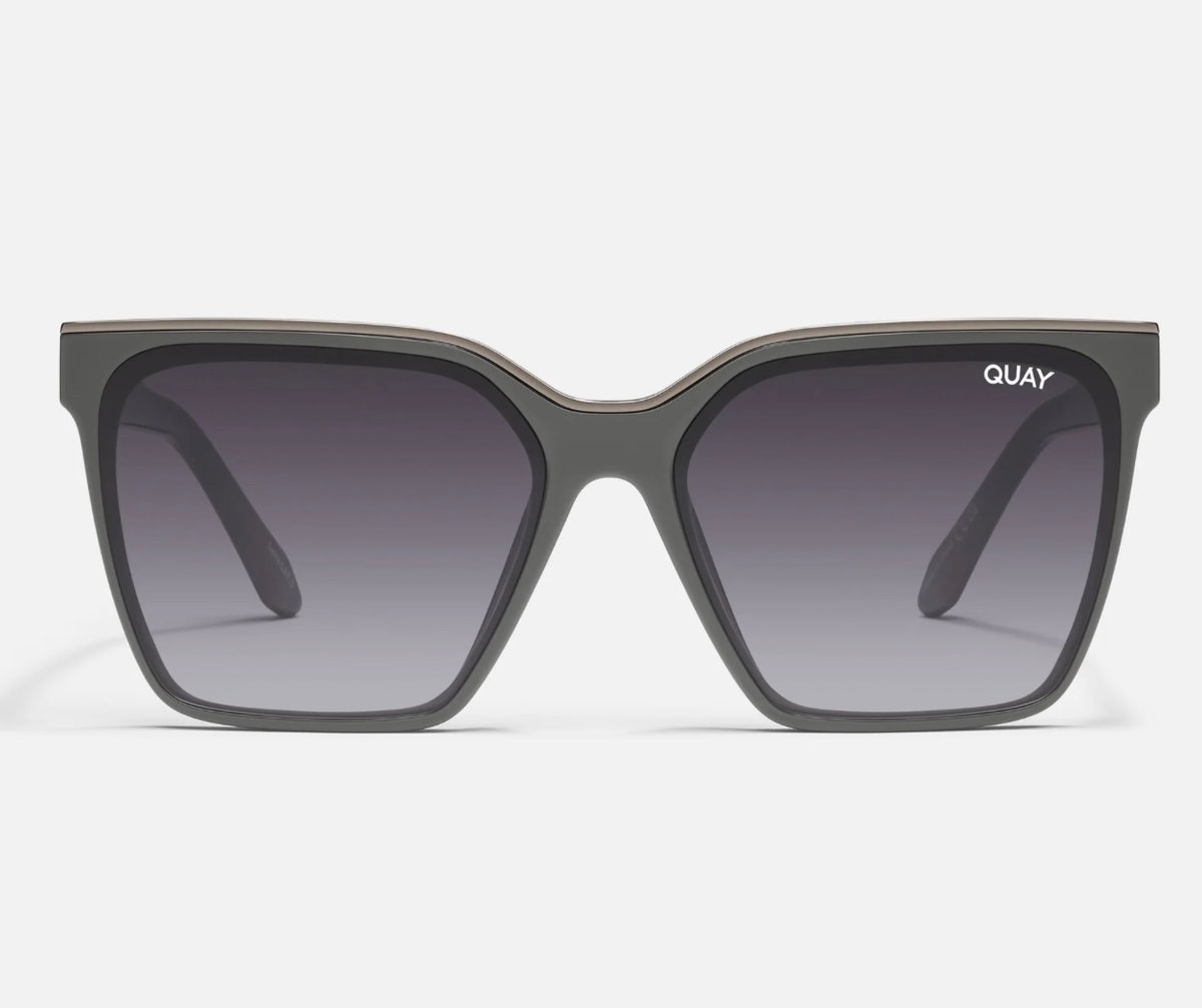 Quay Level Up Grey Smoke Sunglasses | Bird & Co display picture 3