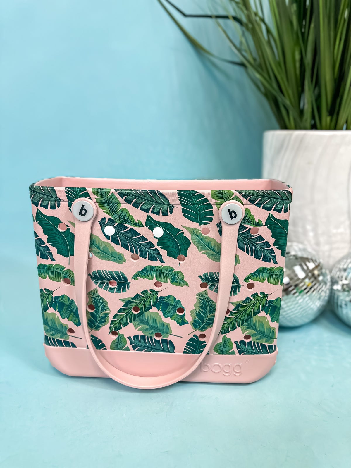 Travel Totes Bogg Bag Blush Large Blush Palm Bogg Bag In Original