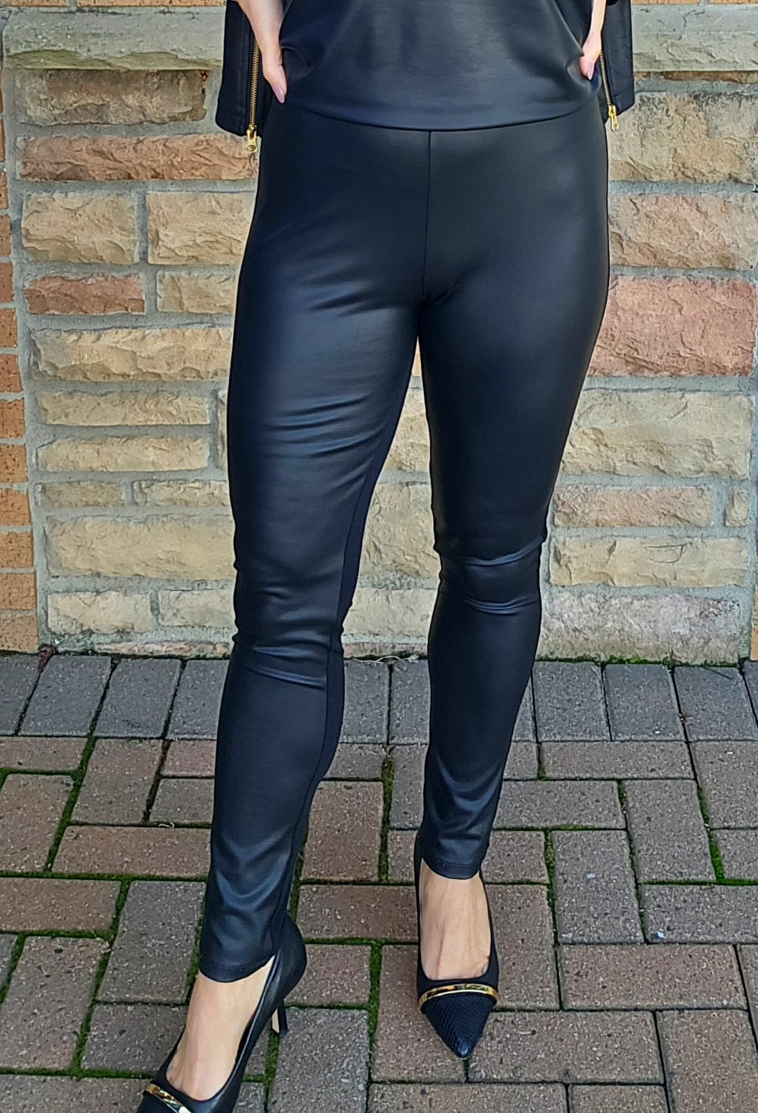 On the Grid Stella Kick Flare Pants in Taupe with Navy by