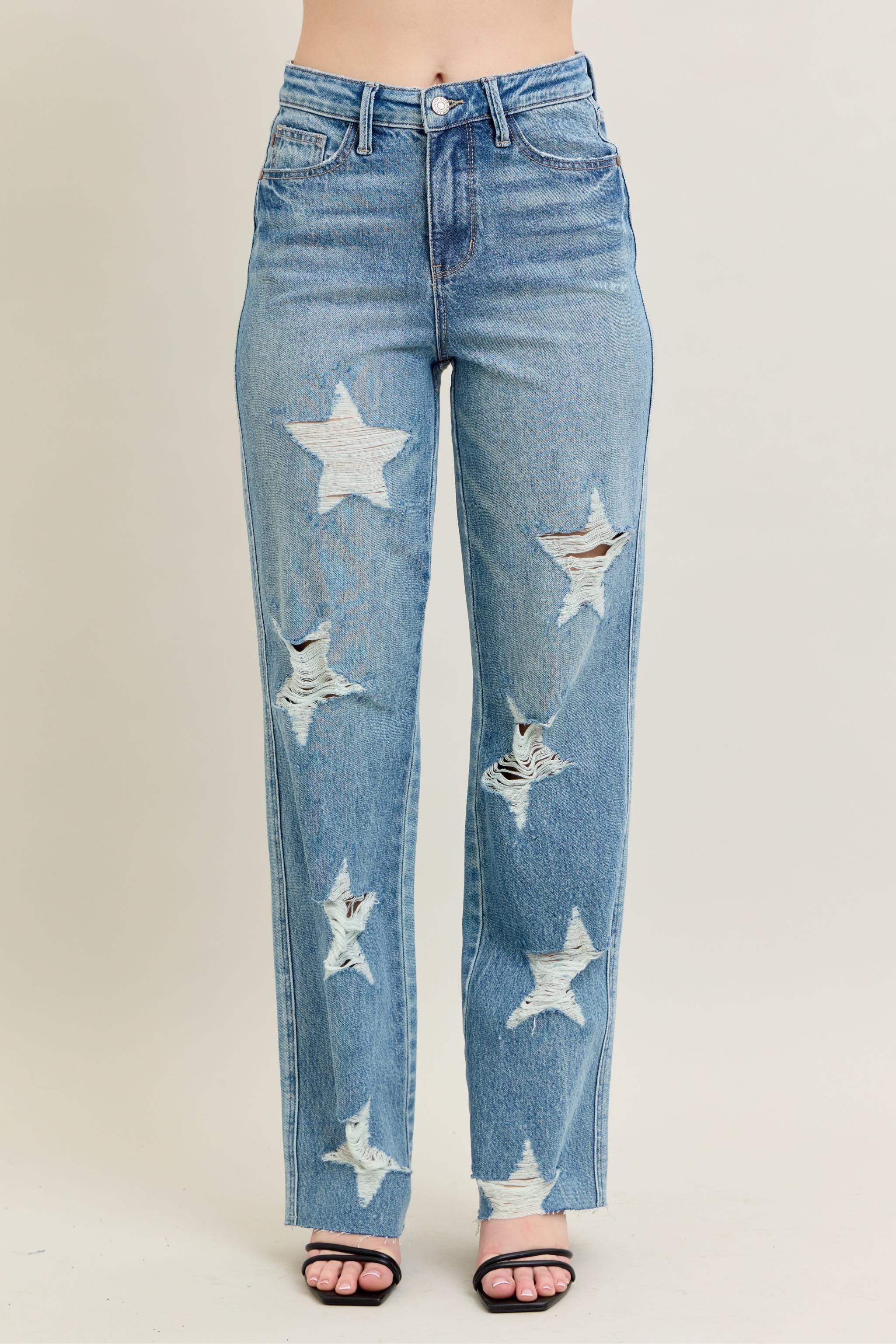 Judy Blues - High Waist Destroy Crop