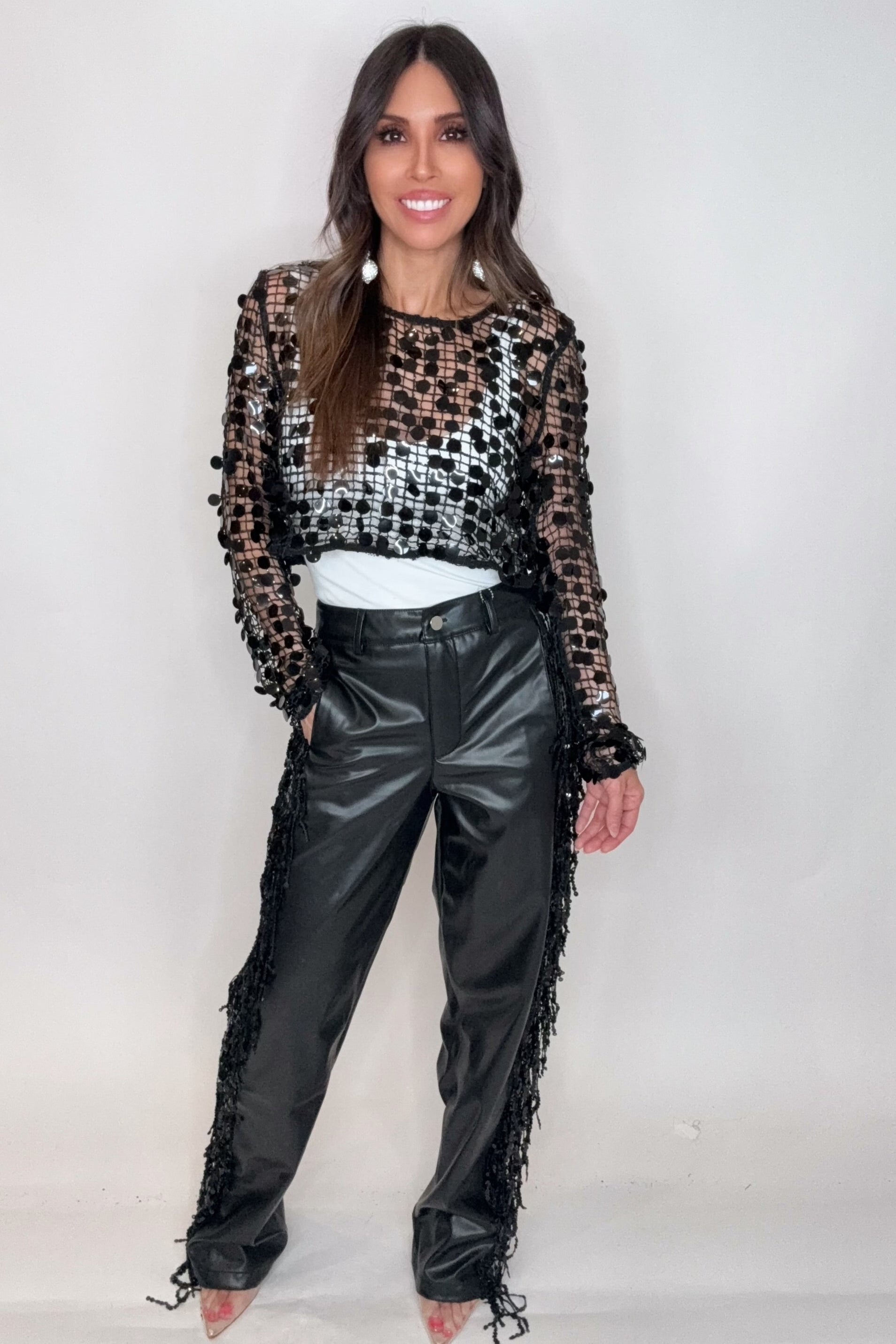 パンツ grunge leather flare denim pants fringe Grunge & Y2K Flare Jeans - Denim Collection | Minga London