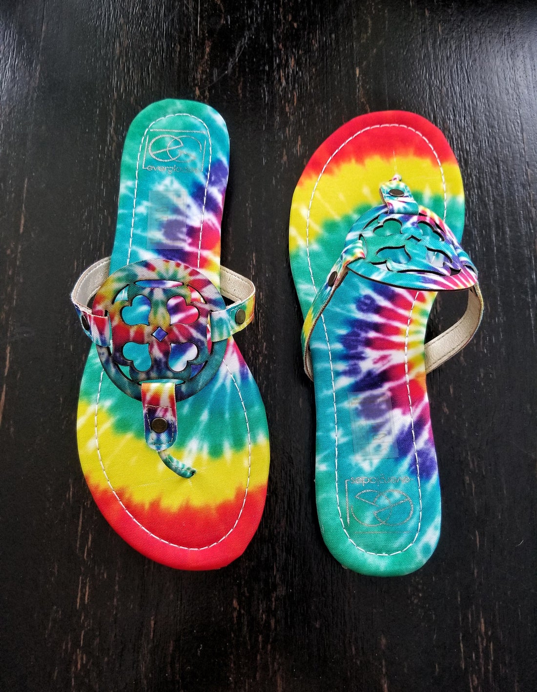 academy tie dye sandals