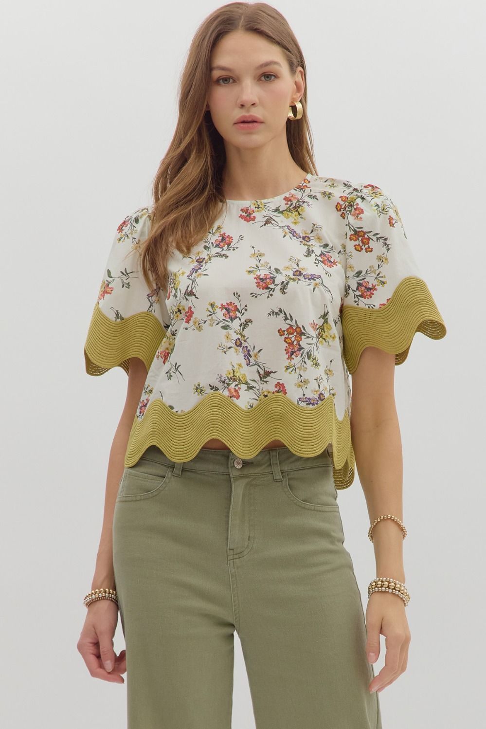 sku01564 | The Camellia Floral Top | Buttonwood Boutique