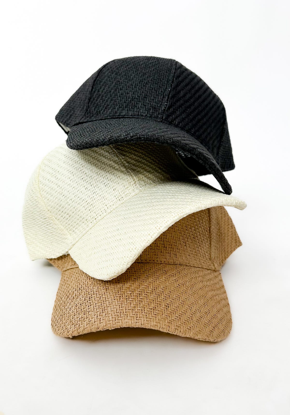 Summer Woven Straw Baseball Caps - 3 Colors!