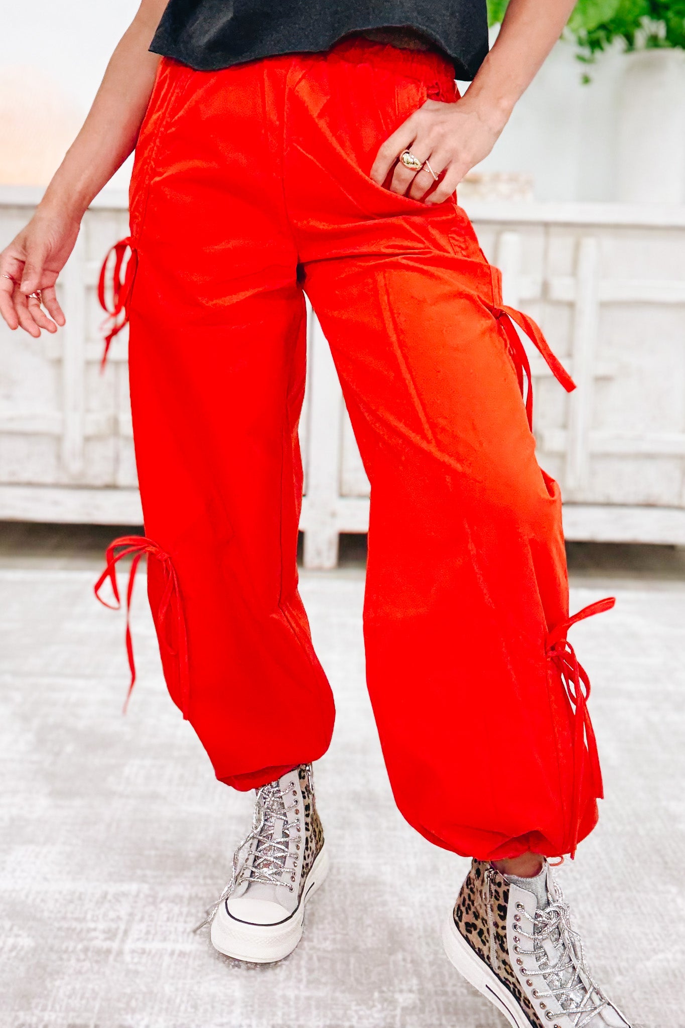 【BAON】[unisex] Aichi banding pigment parachute wide pants WIDE PARACHUTE PANTS [BLACK] - dischordsound | 60% - Asian
