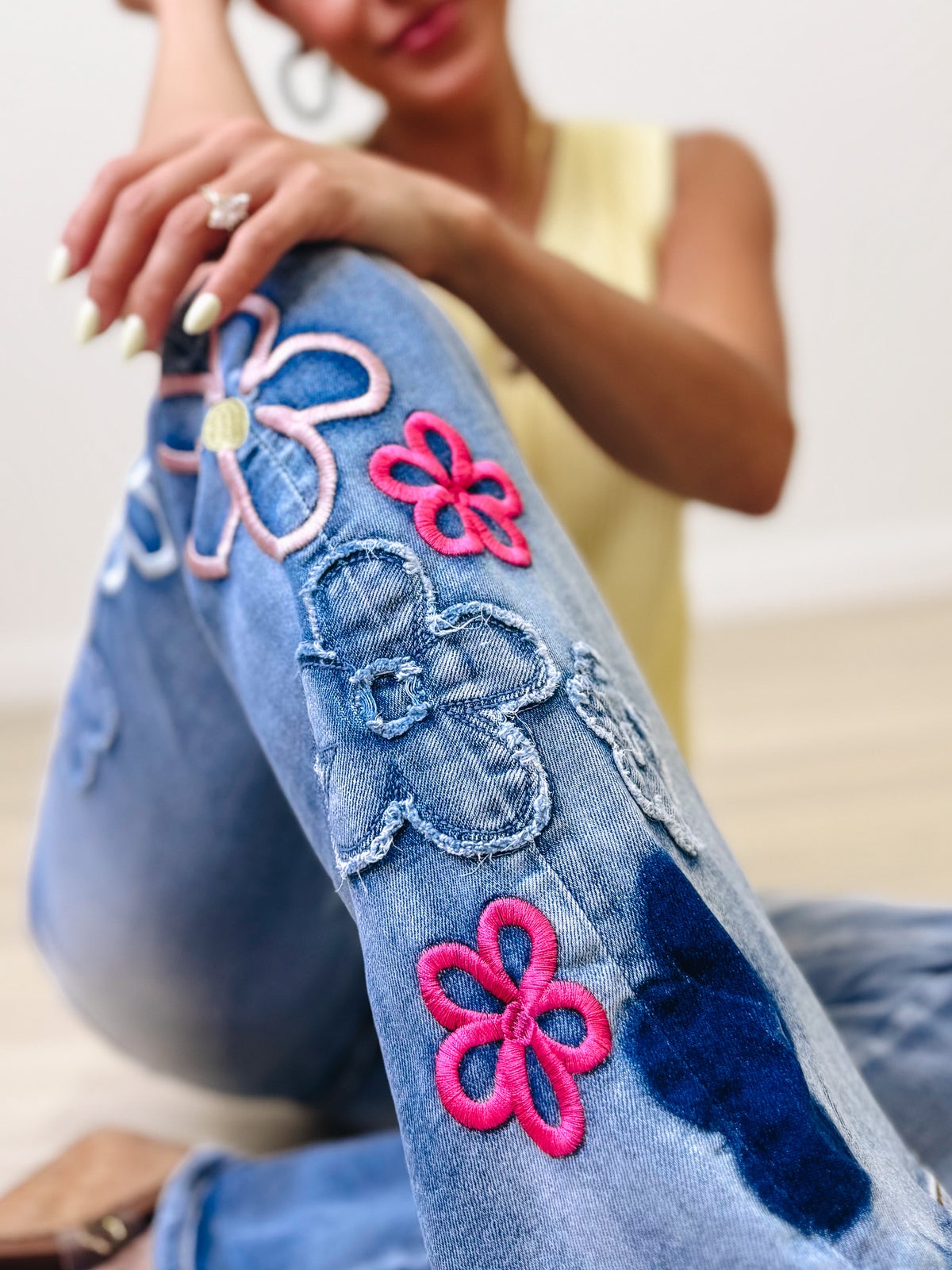 Daisy Dream Jeans - Denim Pink