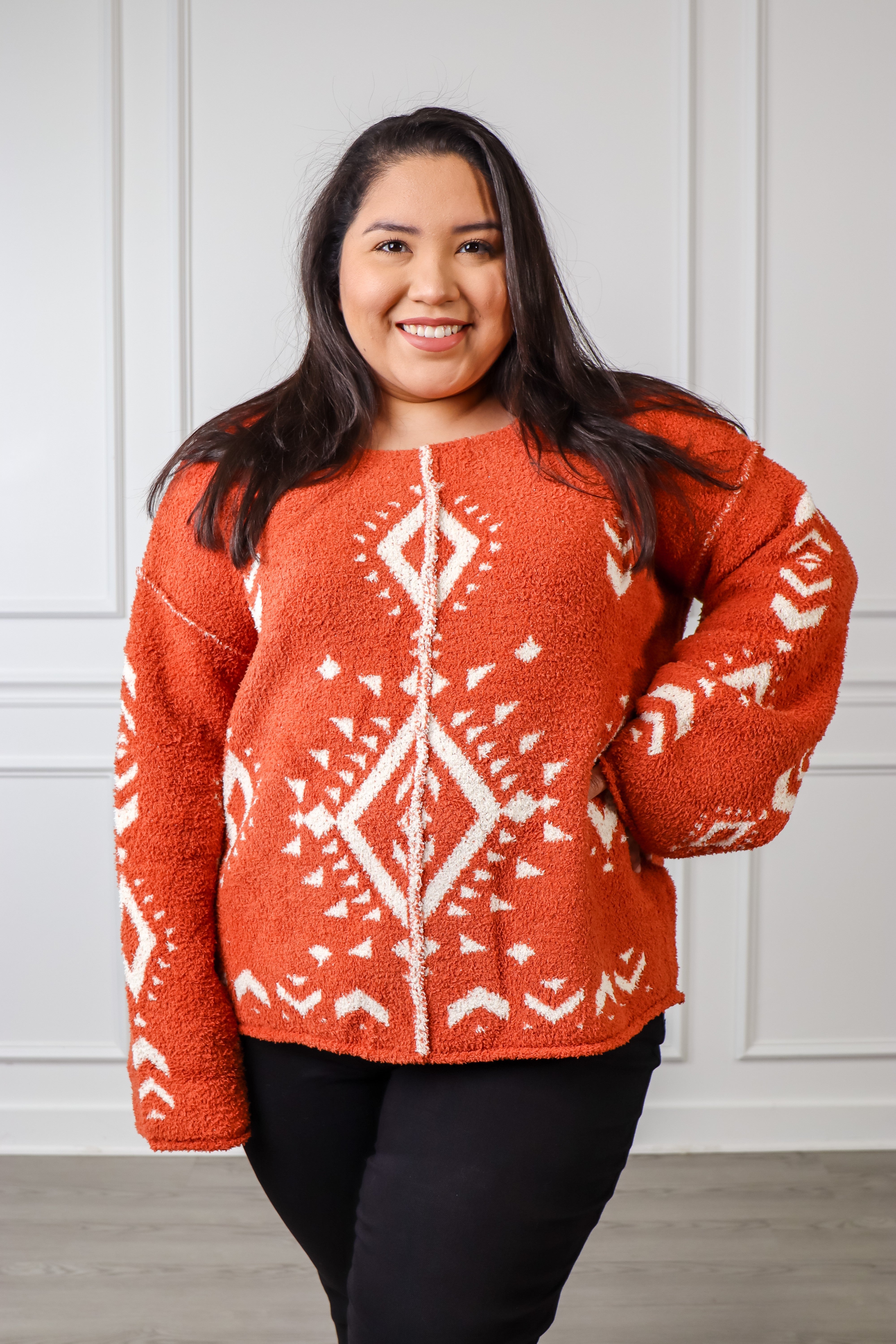 Fuzzy Was He Aztec Sweater | Charming 