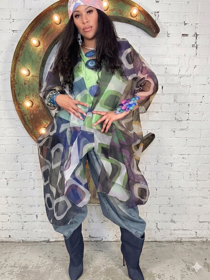 Savannah Storm Wrap Dress/Kimono (Camo) | Chunky Armadillo