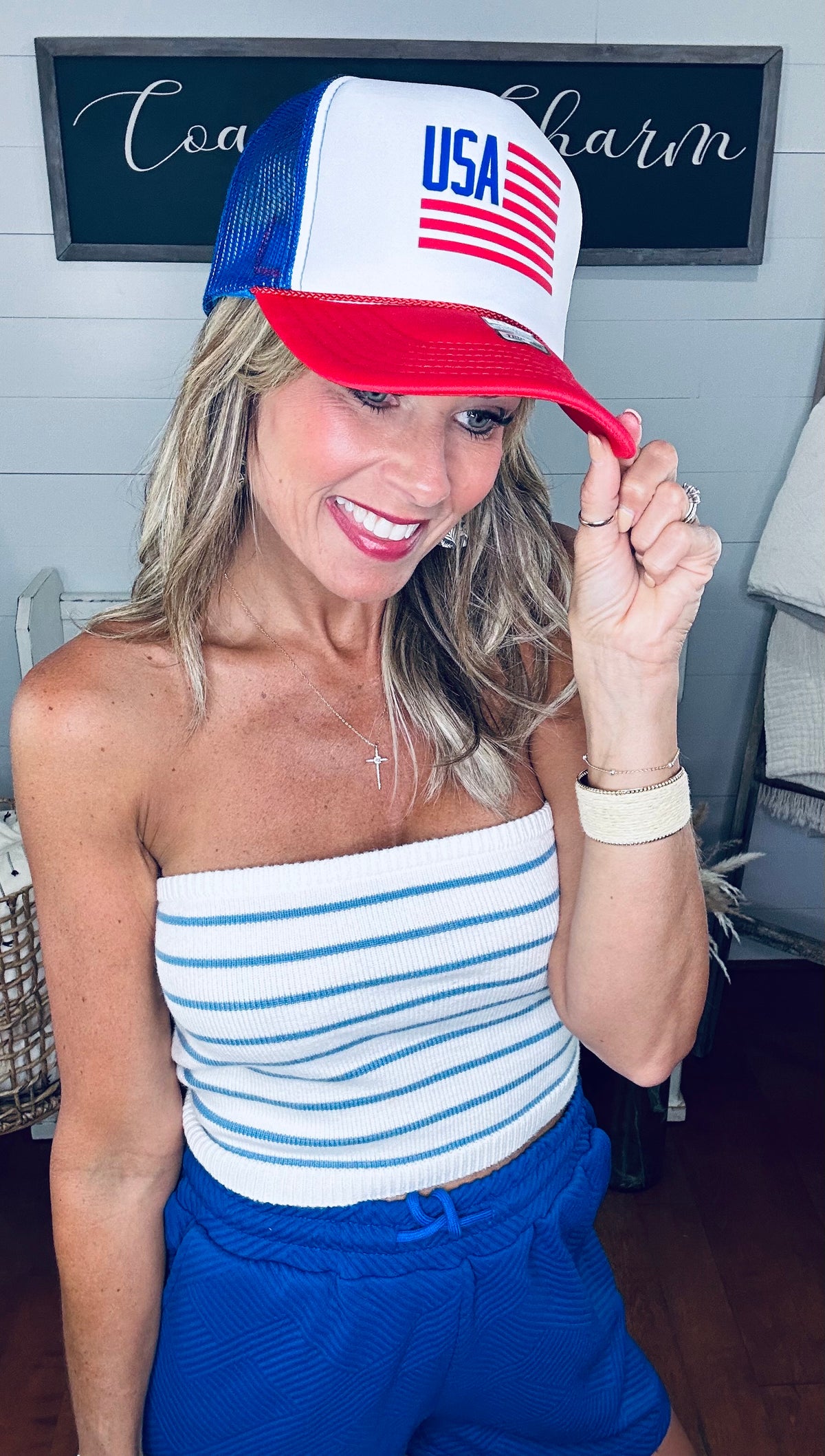 USA Flag Trucker Hat