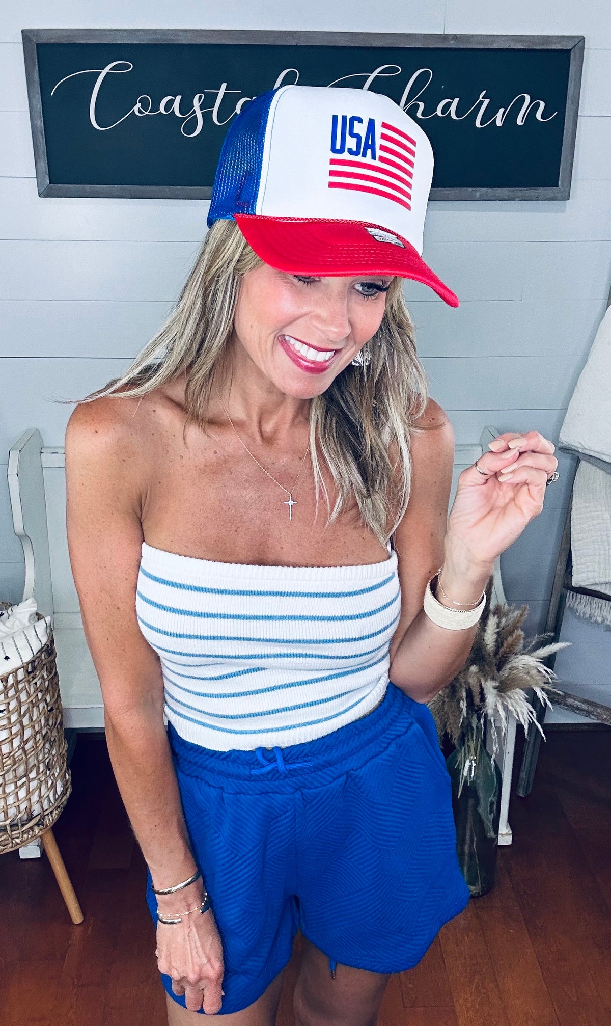USA Flag Trucker Hat