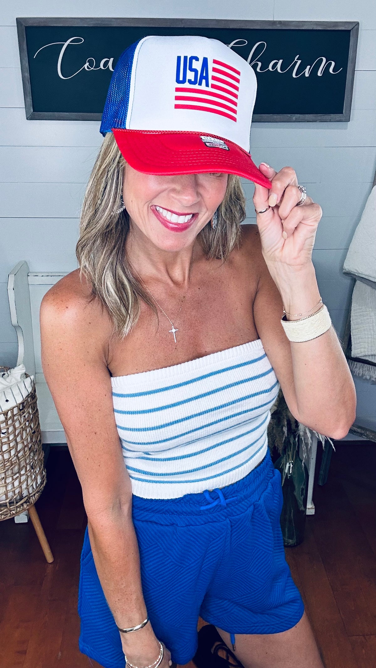 USA Flag Trucker Hat