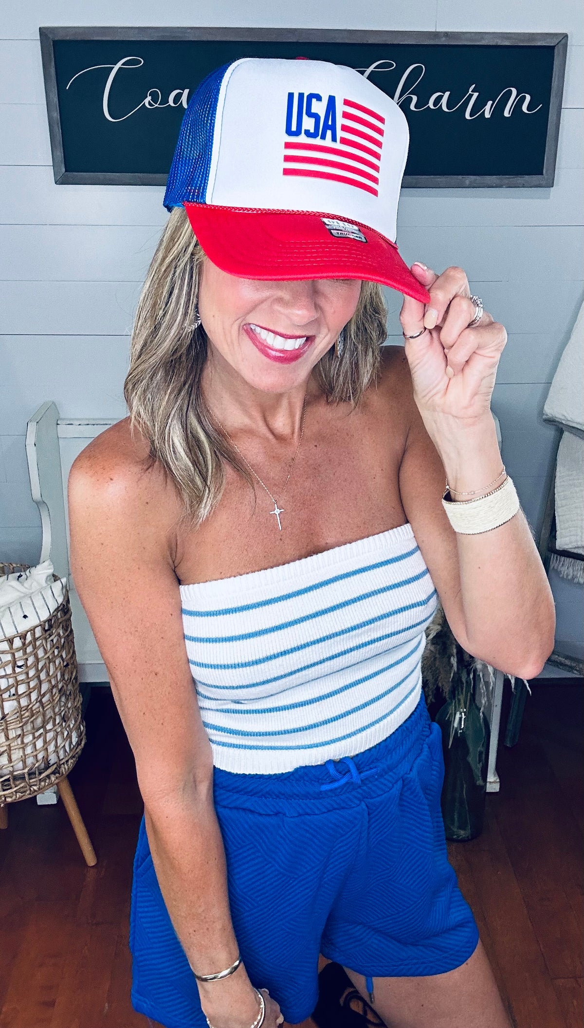 USA Flag Trucker Hat