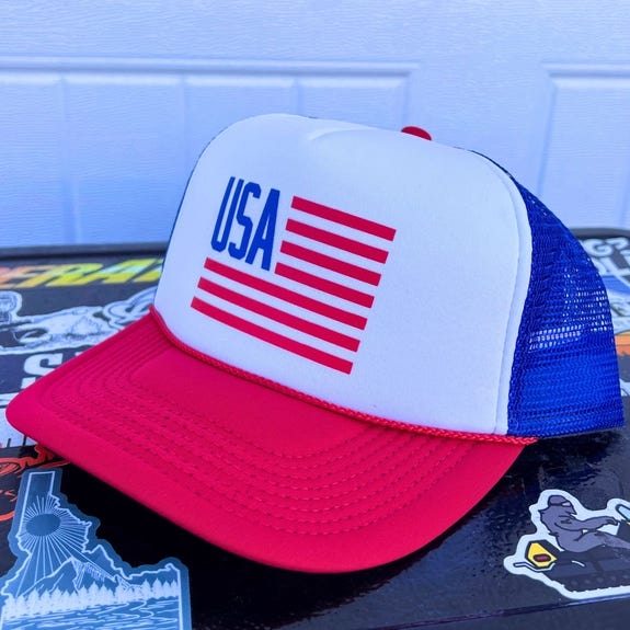 USA Flag Trucker Hat