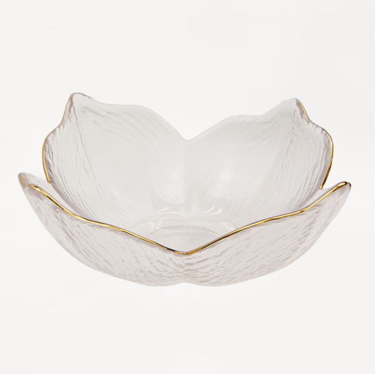 Magnolia glass bowl clear