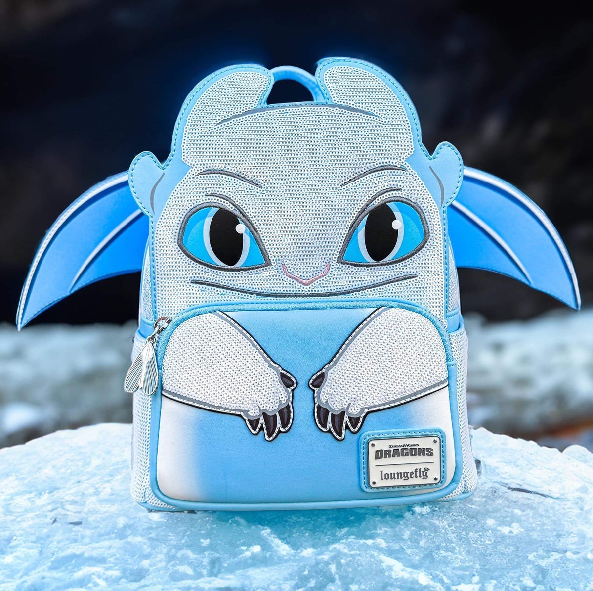 Loungefly How to Train Your Dragon Light & Night Fury Cosplay Mini Backpack How to Train Your Dragon Light Fury cosplay mini backpack  main image 2