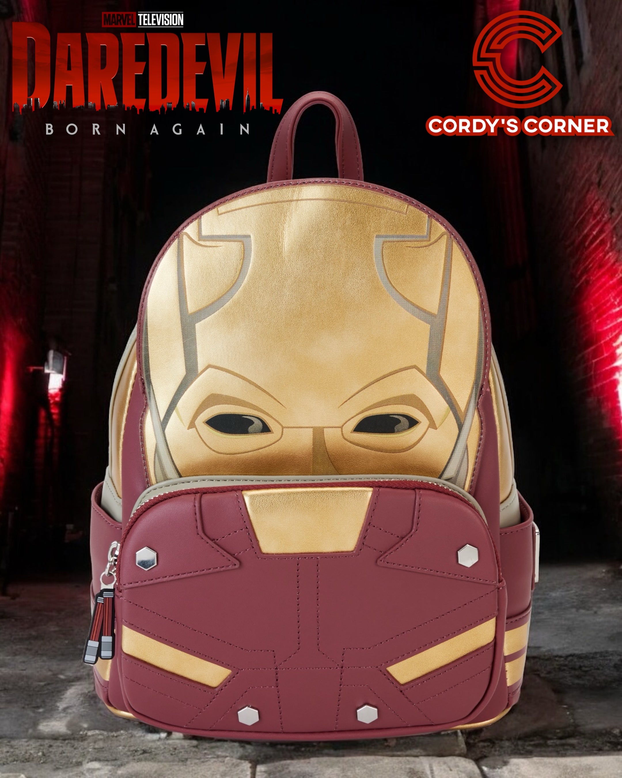MARVEL DAREDEVIL COSPLAY MINI BACKPACK shipping *Final Sale