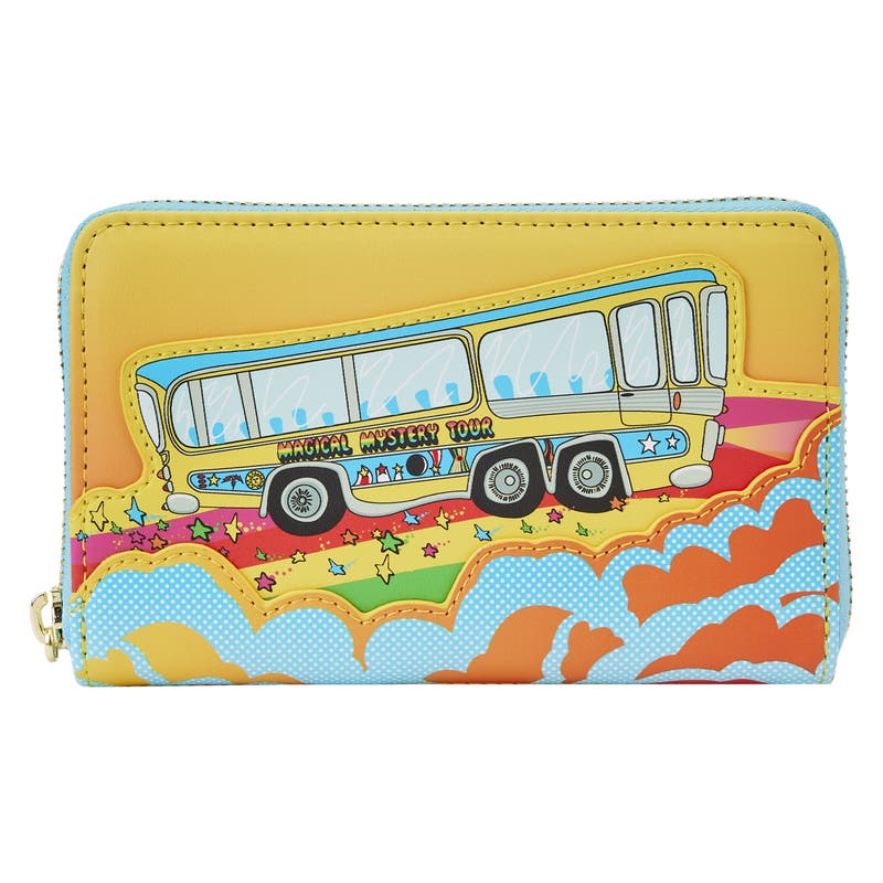 Loungefly ビートルズ ミステリーツアーバス ジップ ウォレット In stock - THE BEATLES MAGICAL MYSTERY TOUR BUS ZIP AROUND