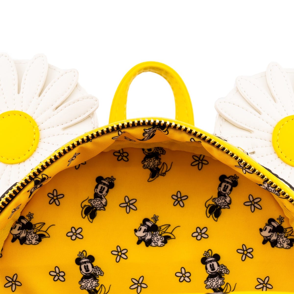 Loungefly Disney Minnie Mouse Daisies Mini Backpack Black/Yellow Floral Bow NEW 90426-1.jpg main image 4