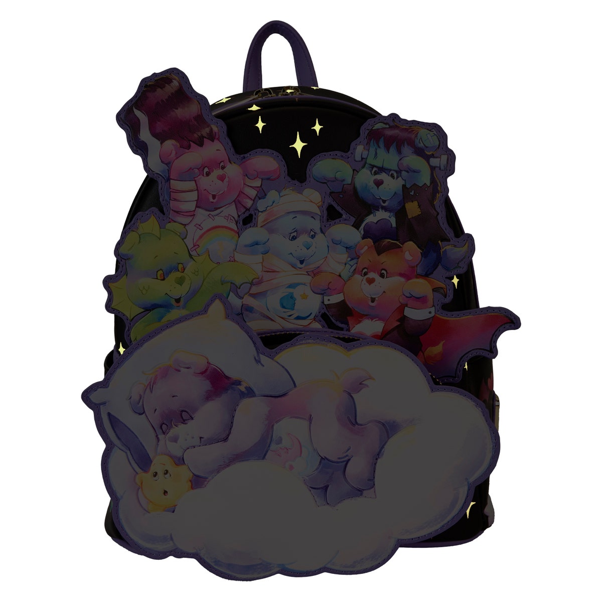 NWT Exclusive Limited Edition Care Bears Loungefly Backpack ? Halloween ? Boo Care Bears x Universal Monsters Bedtime Bear Mummy Mini  main image 4