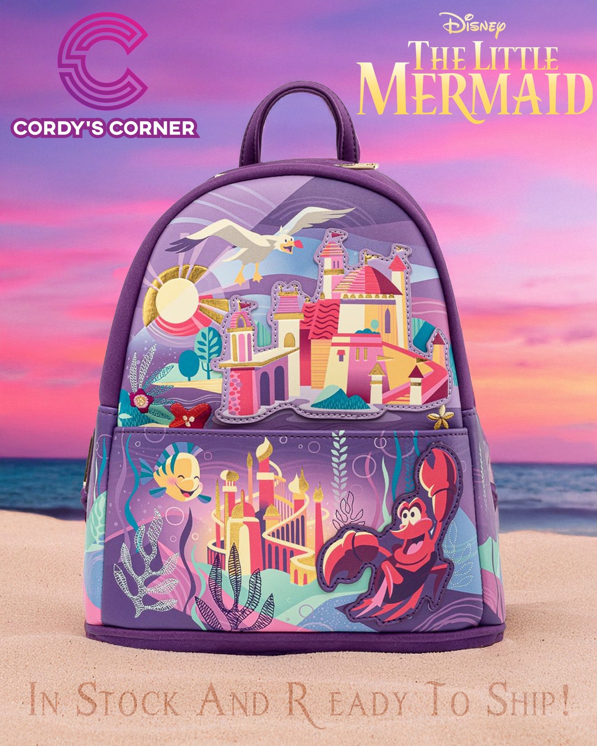 Ariel Castle Collection Mini Backpack Loungefly | Cordy display picture 2
