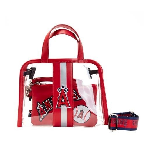 ◆LOUNGE FLY◆MLB LA Angels ポーチ付き バッグ 送料込 MLB LA ANGELS STADIUM CROSS BODY BAG WITH POUCH Loungefly