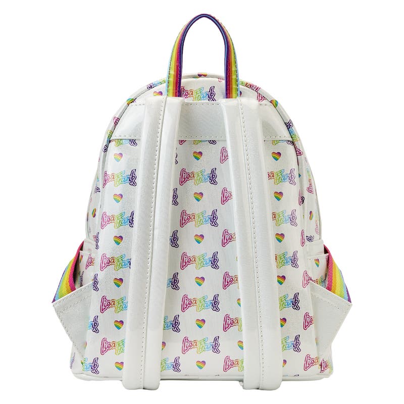 In stock- Loungefly Lisa Frank Rainbow Heart Mini Backpack 