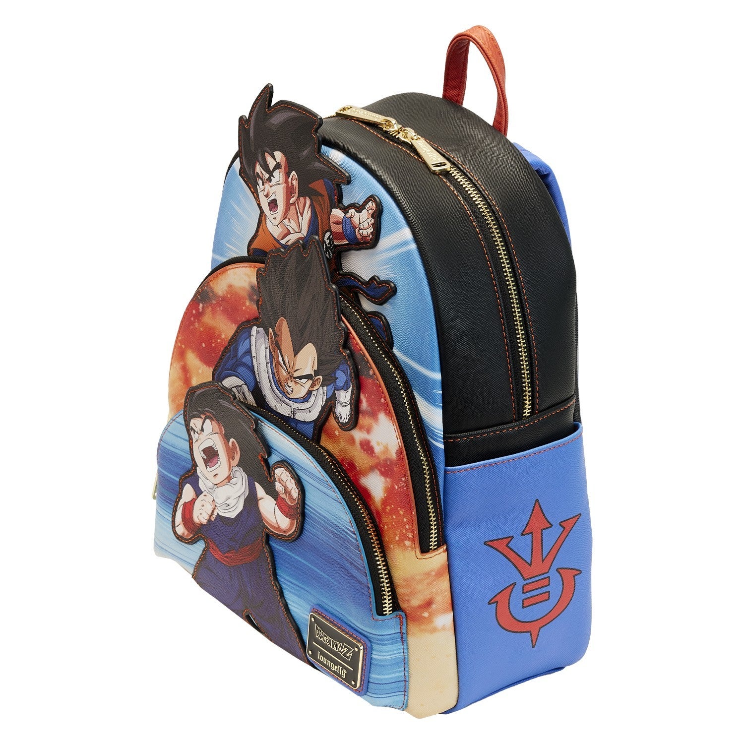 【Lounge Fly】Dragon Ball Z Triple Pocket Backpack Amazon.com: Loungefly Dragon Ball Z Triple Pocket Mini