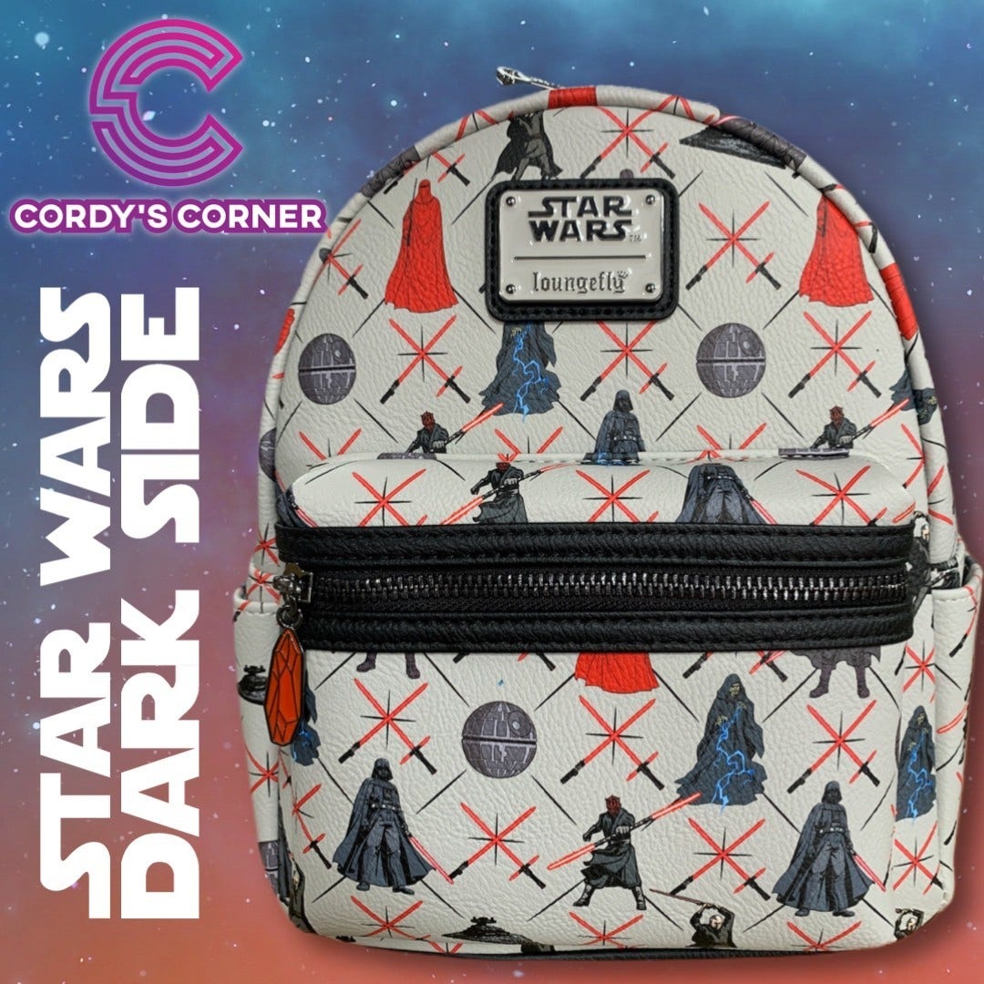 THE DARK SIDE Star Wars AOP Mini Backpack Exclusive Loungefly