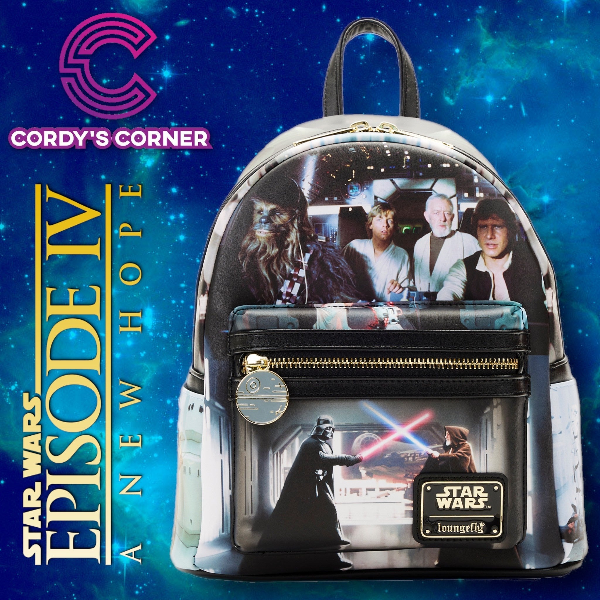Star Wars A New Hope Final Frame Zip Mini Backpack Loungefly  display picture 3
